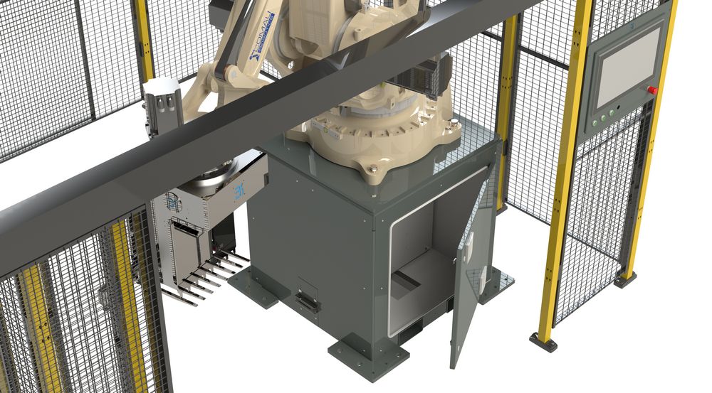 Control card integrated into the robot base